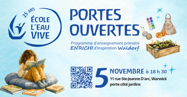 L’école l’Eau Vive ouvre ses portes le 5 novembre